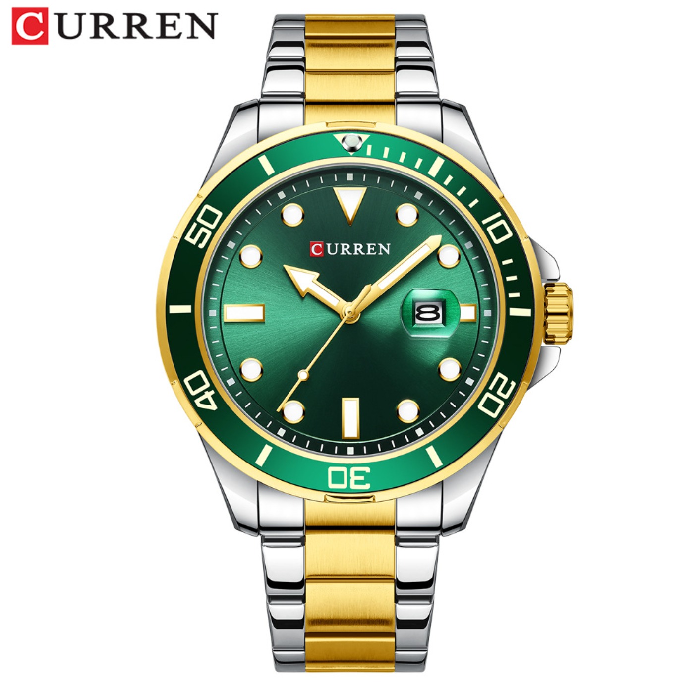 Luxury Quartz Watch Brands - CURREN New Green Water Ghost Series