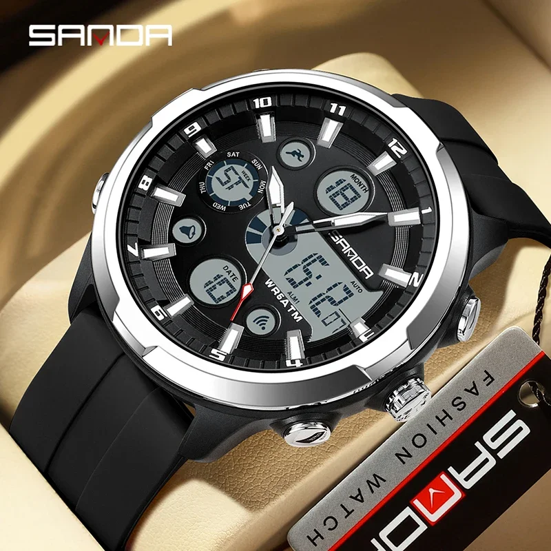 Luxury Watch G Shock - SANDA 9053 50M Waterproof Quartz Wristwatch