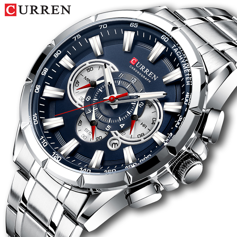 Zen Luxury Watch - CURREN Wrist Watch Men Waterproof Chronograph