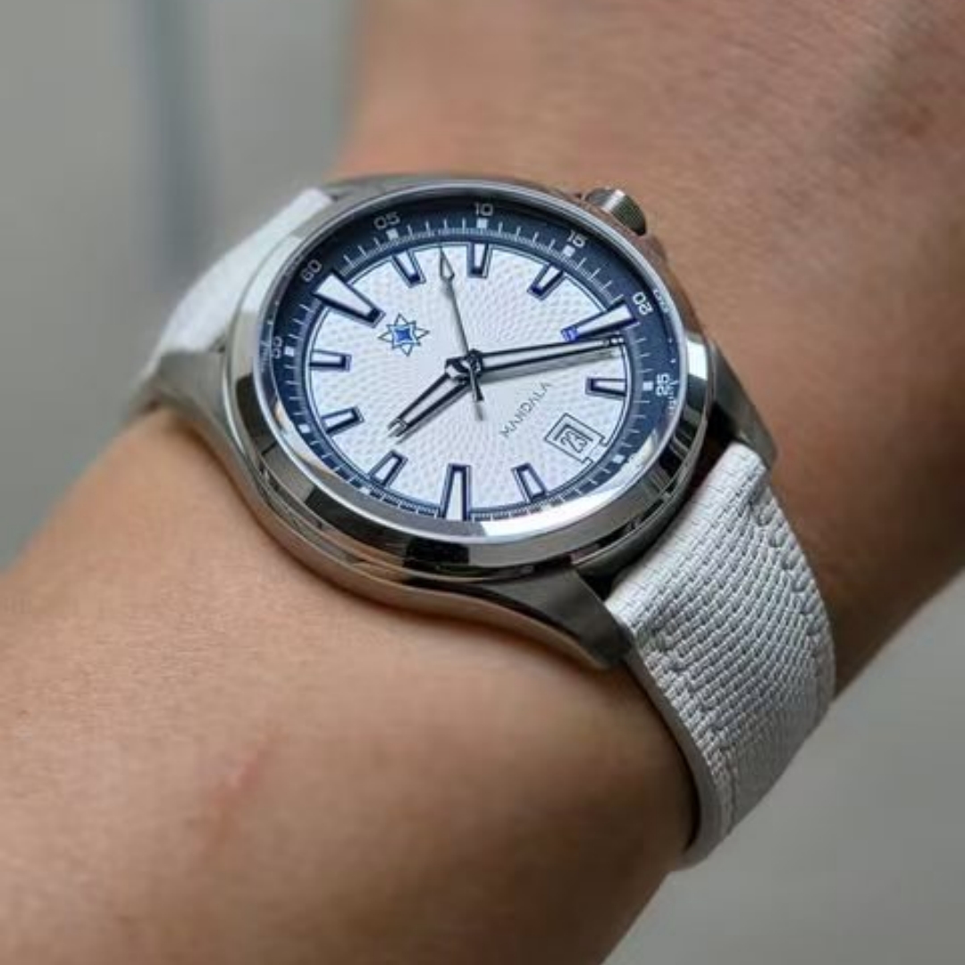Luxury Watch Class - 20mm Sailcloth FKM Rubber Genuine Leather