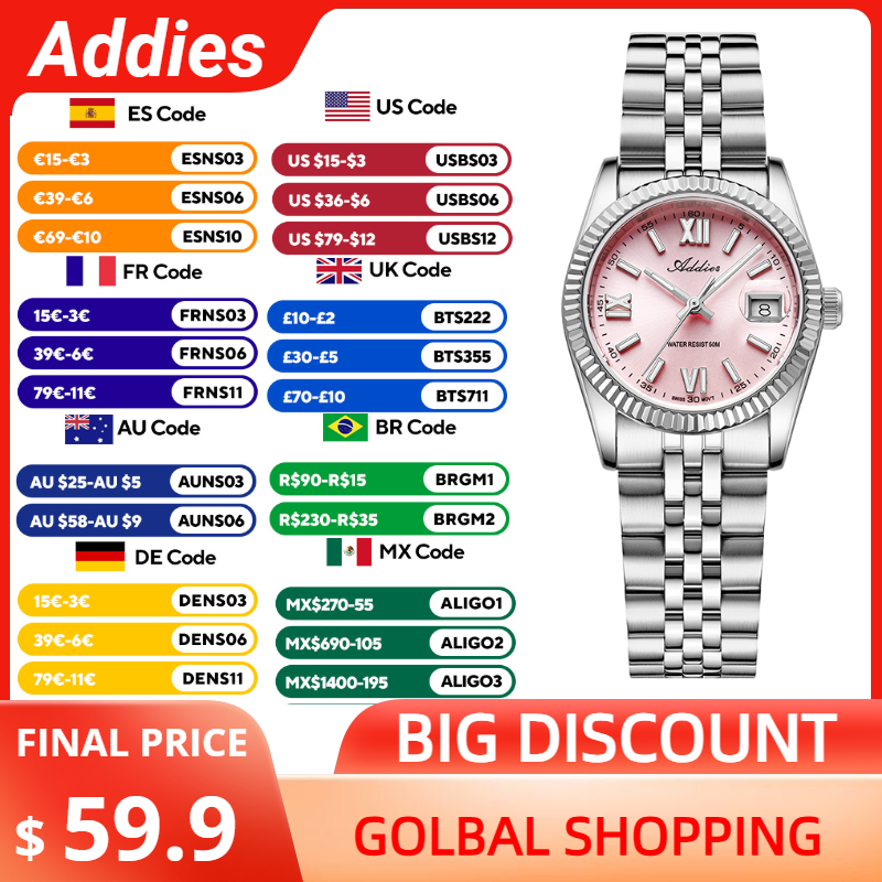Luxury Watch Display Case - Addies Luxury Woman Watch Sapphire Crystal