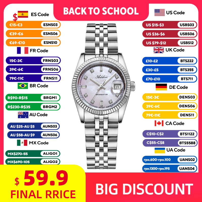 Luxury Watches - ADDIES 585 Quartz Women's Watches Sapphire