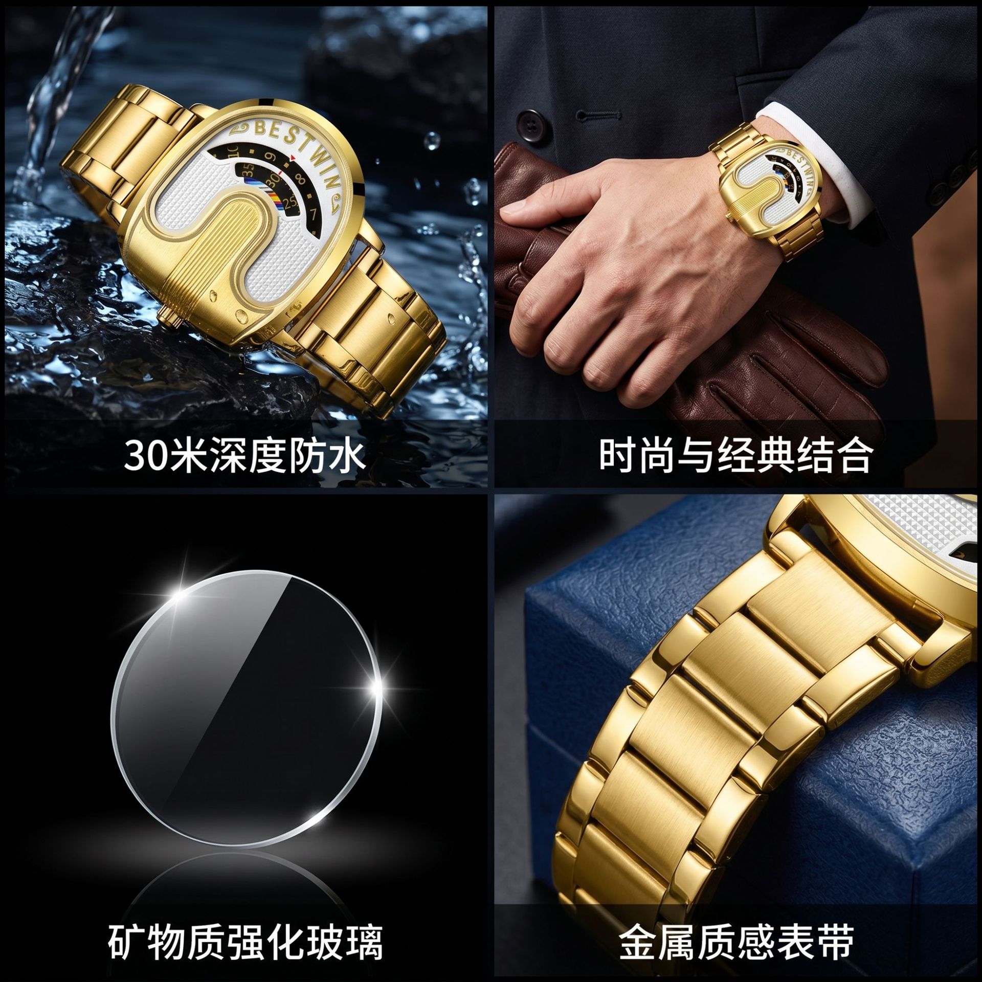 Gold Top Brand Luxury Men Watc - Luxury Quartz Watch Brands 评论和价格