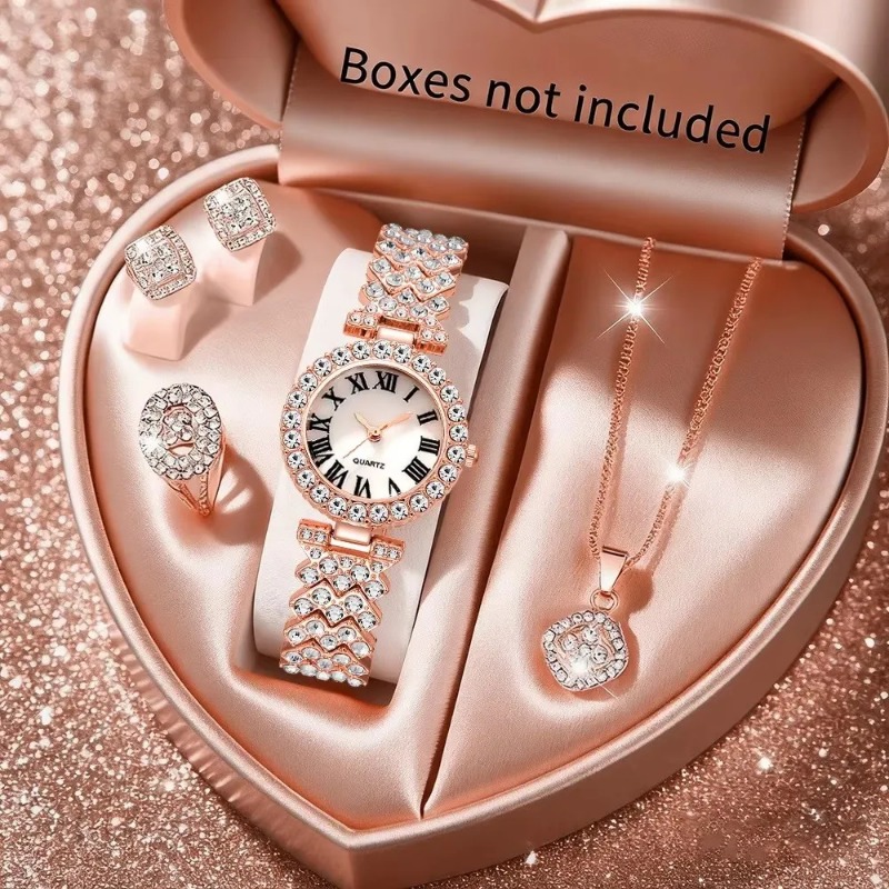 5PCS Luxury Rhinestone Women's - Luxury Watch Kit 评论和价格