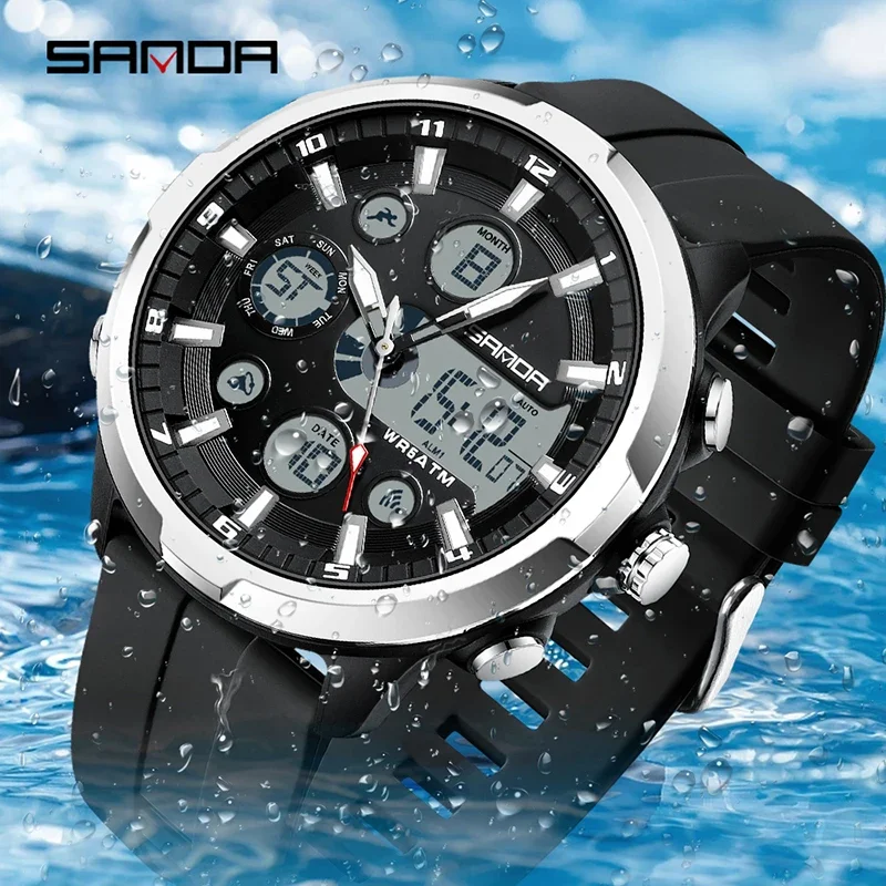 SANDA 9053  50M Waterproof Qua - Luxury Watch G Shock 评论和价格