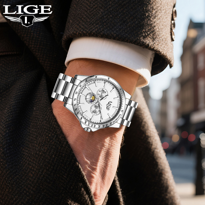 LIGE Top Brand Luxury Quartz M - Luxury Quartz Watch Brands 评论和价格