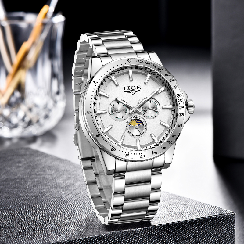 LIGE Top Brand Luxury Quartz M - Luxury Quartz Watch Brands 评论和价格