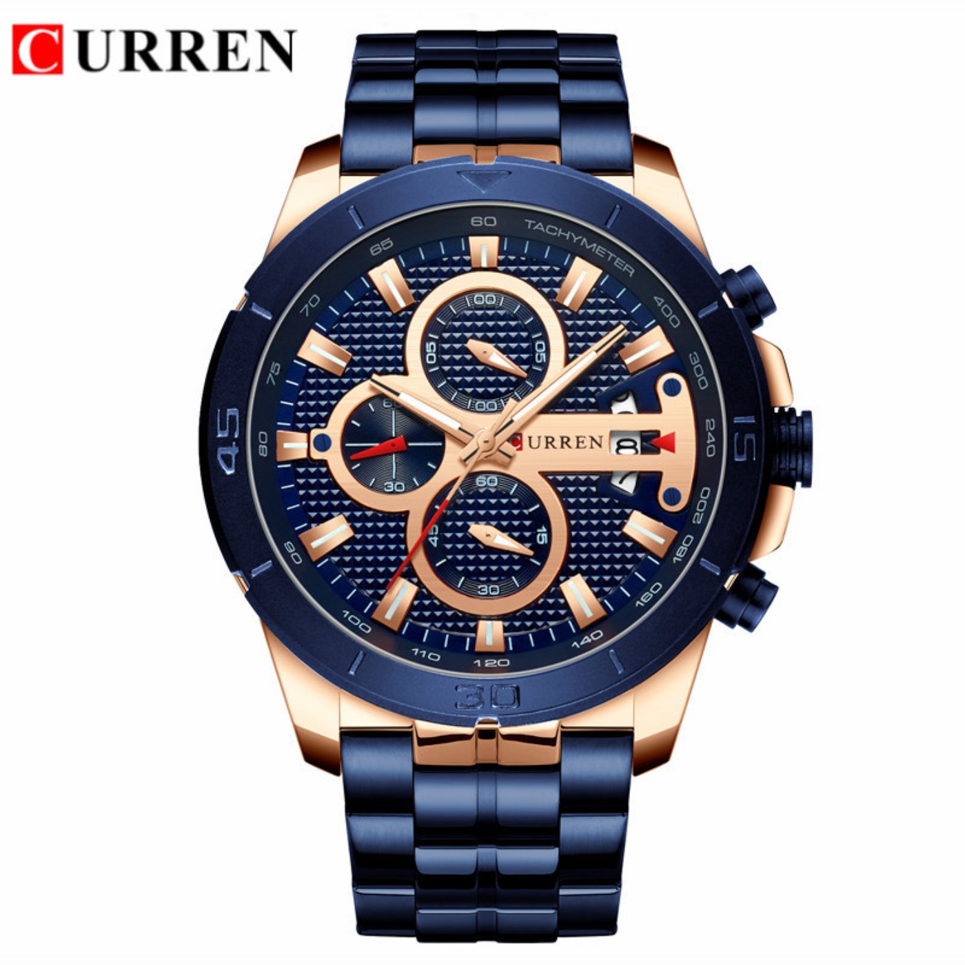 CURREN Watch Men Waterproof Ch - Luxury Quartz Watch Brands 评论和价格