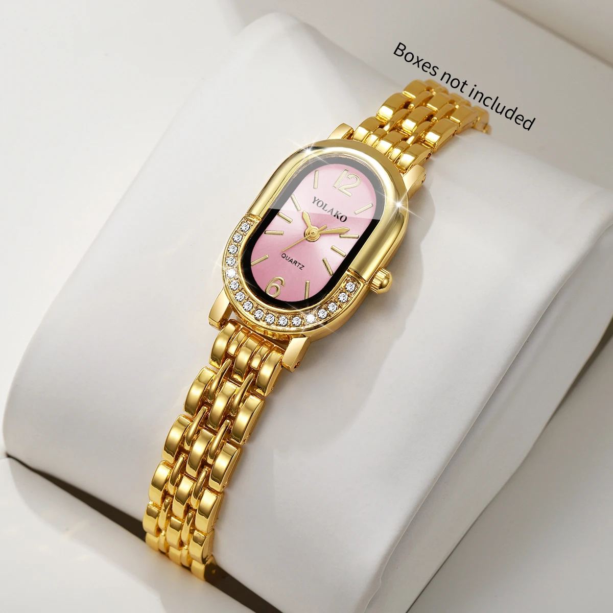 Luxury Rhinestone Women Quartz - Luxury Watch Display Case 评论和价格