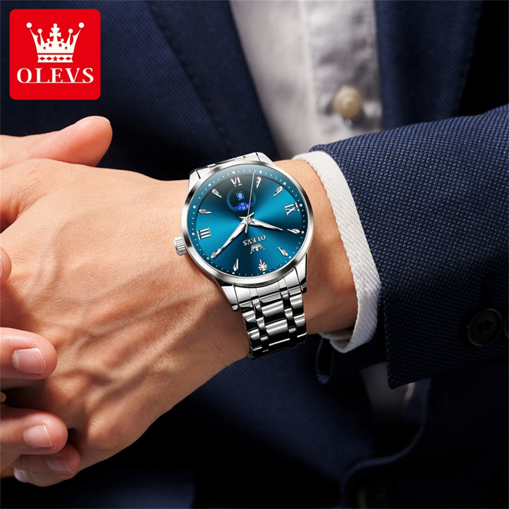 OLEVS Moon Phase men's watches - Luxury Quartz Watch Brands 评论和价格