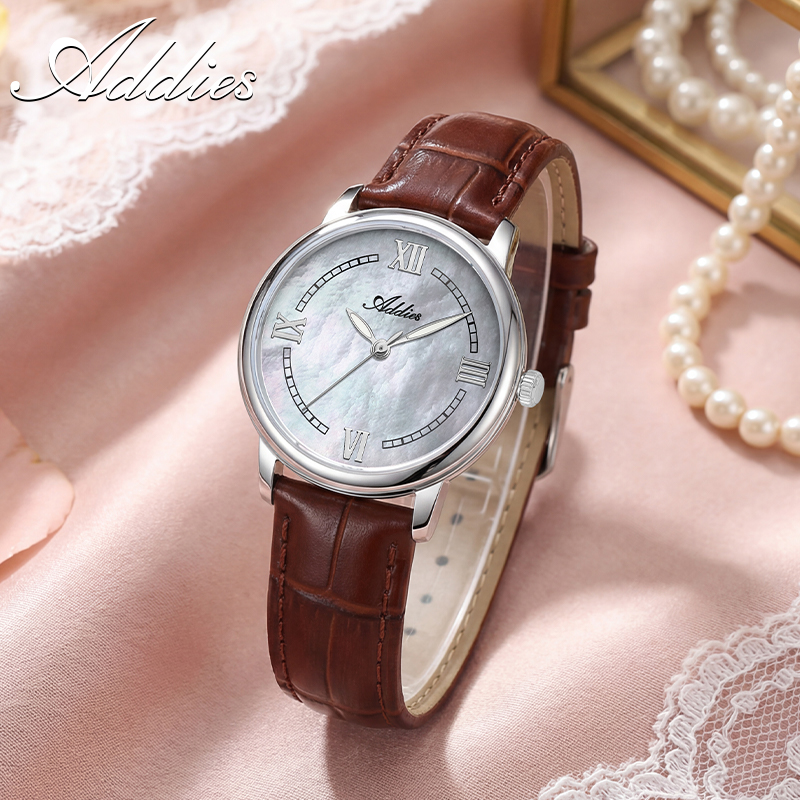 ADDIES Leather Quartz Woman Wa - Luxury Watch Display Case 评论和价格