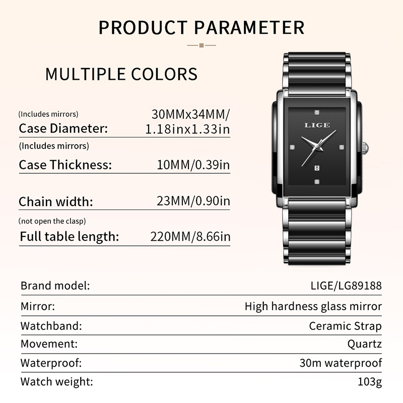 LIGE New Luxury Women Watches  - Luxury Watch Display Case 评论和价格