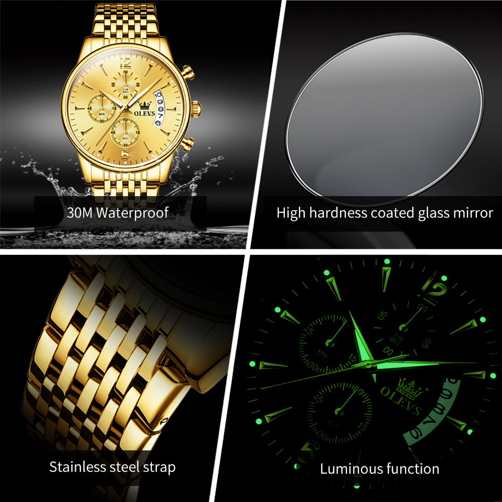 OLEVS Brand Luxury Gold Quartz - Zen Luxury Watch 评论和价格