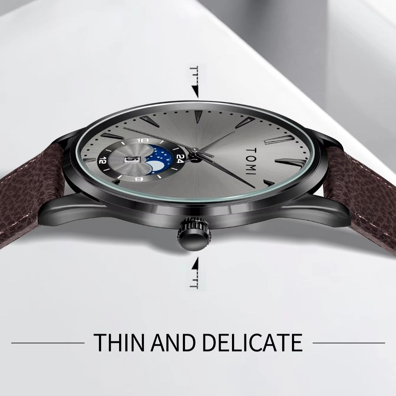TOMI 2Pcs Men's Watch Gift Set - Luxury Watch Kit 评论和价格