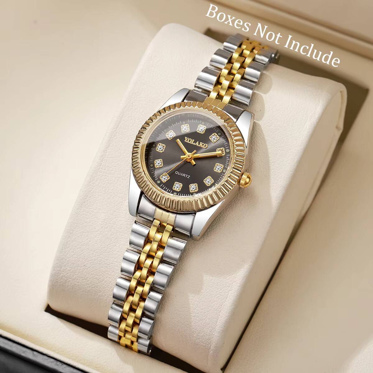 Fashion Rhinestone Women Quart - Luxury Watch Display Case 评论和价格