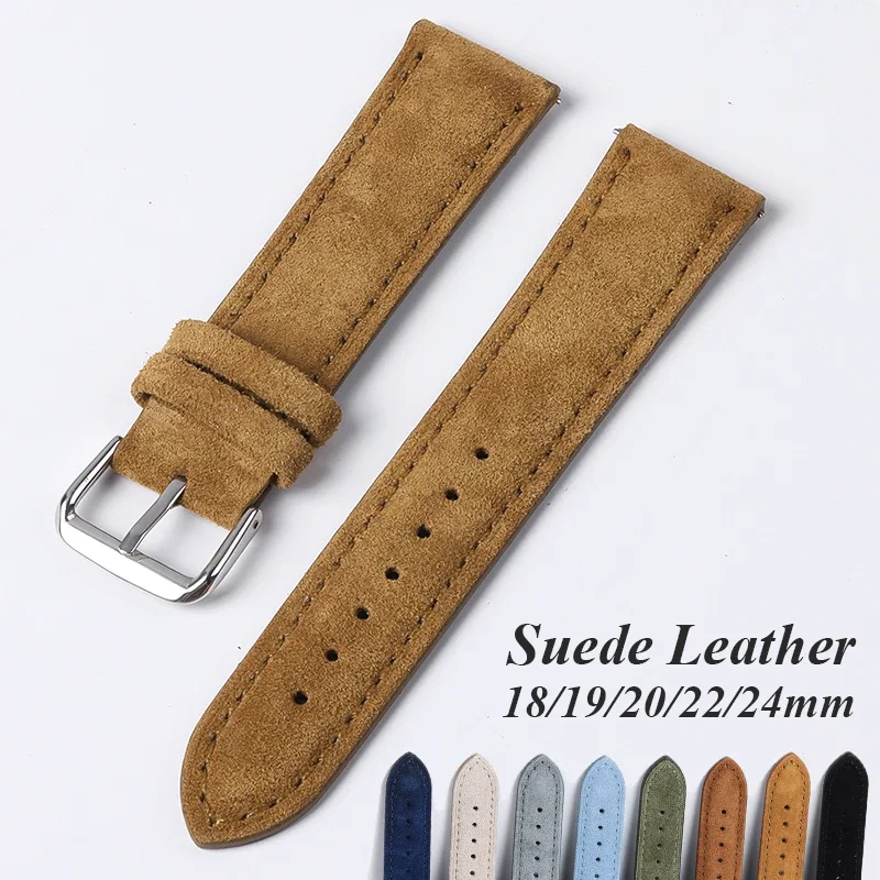 Suede Genuine Leather Watchban - Luxury Watch Class 评论和价格