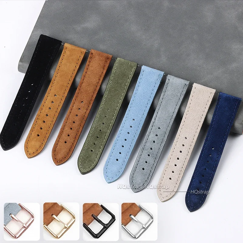 Suede Genuine Leather Watchban - Luxury Watch Class 评论和价格