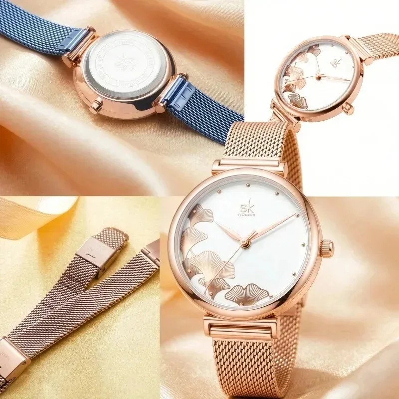 Luxury Women's Ginkgo Leaf Wat - Luxury Watch Gift For Her 评论和价格